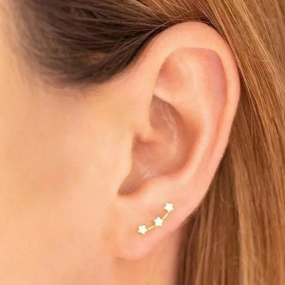 NEW! Little (Gold) Star Ear Jacket Fashion Earrings